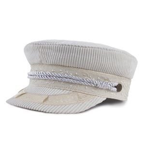 Brixton Albany White Corduroy Hat